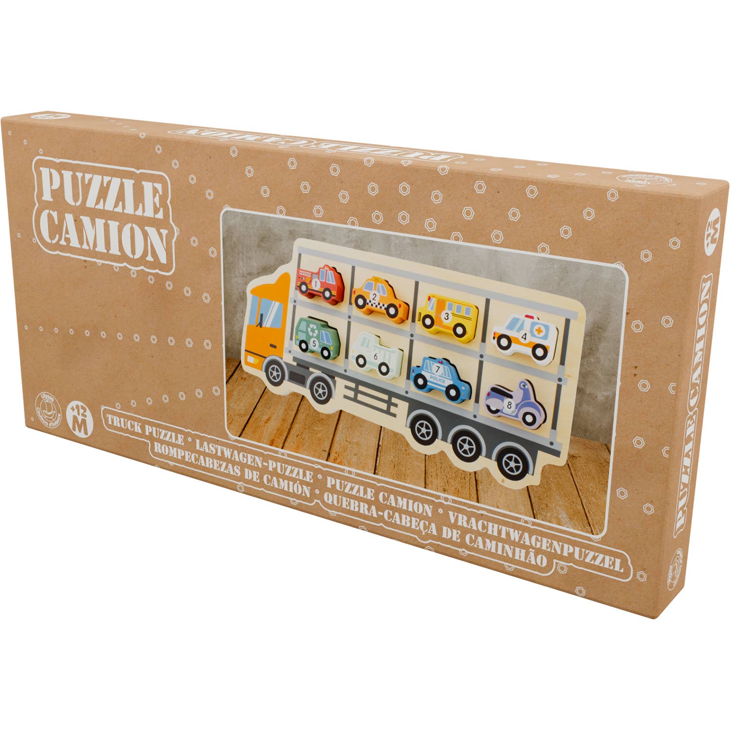 Wooden Toys: Car Carrying Truck Puzzle