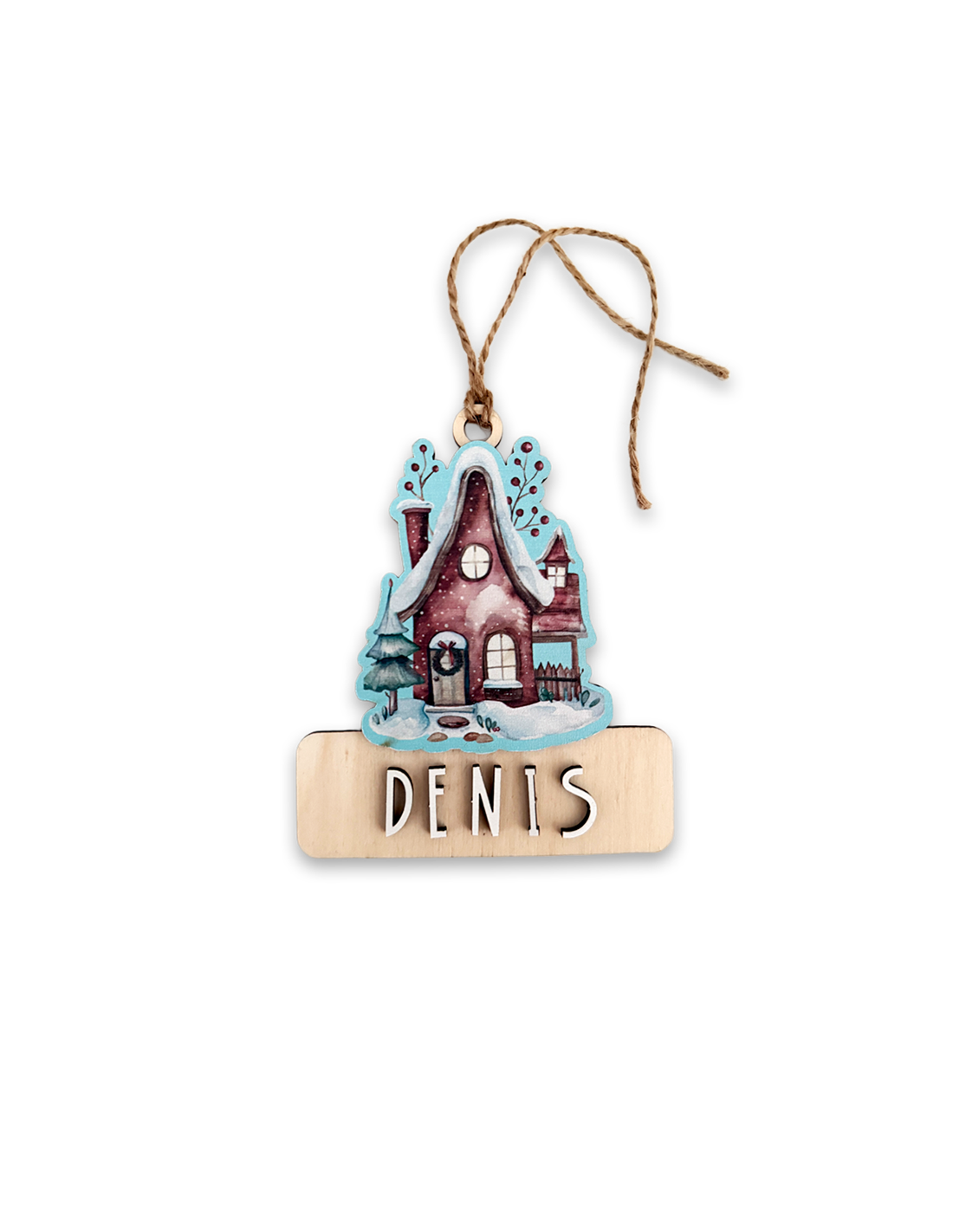Christmas Decorations - Personalised Wooden House