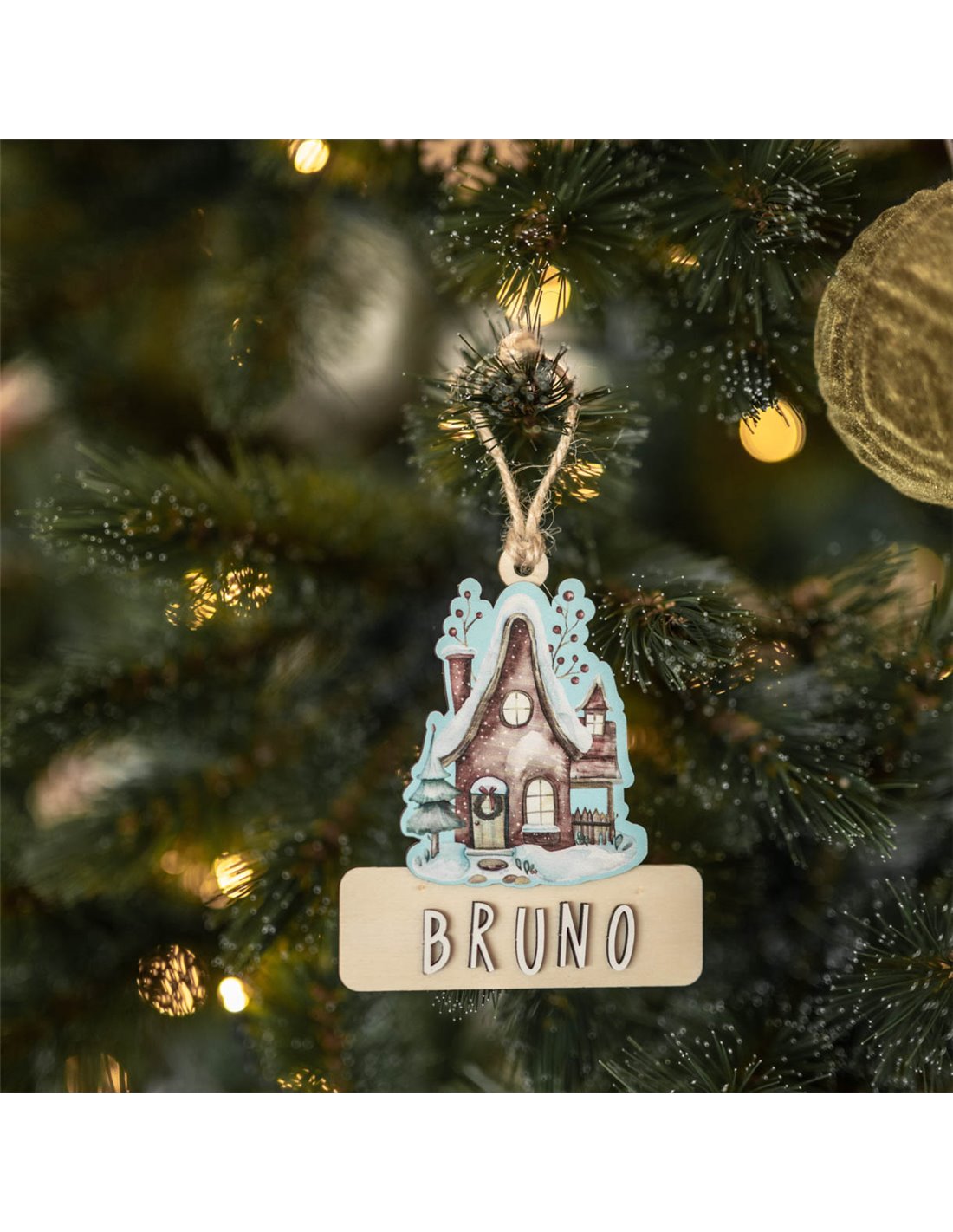 Christmas Decorations - Personalised Wooden House