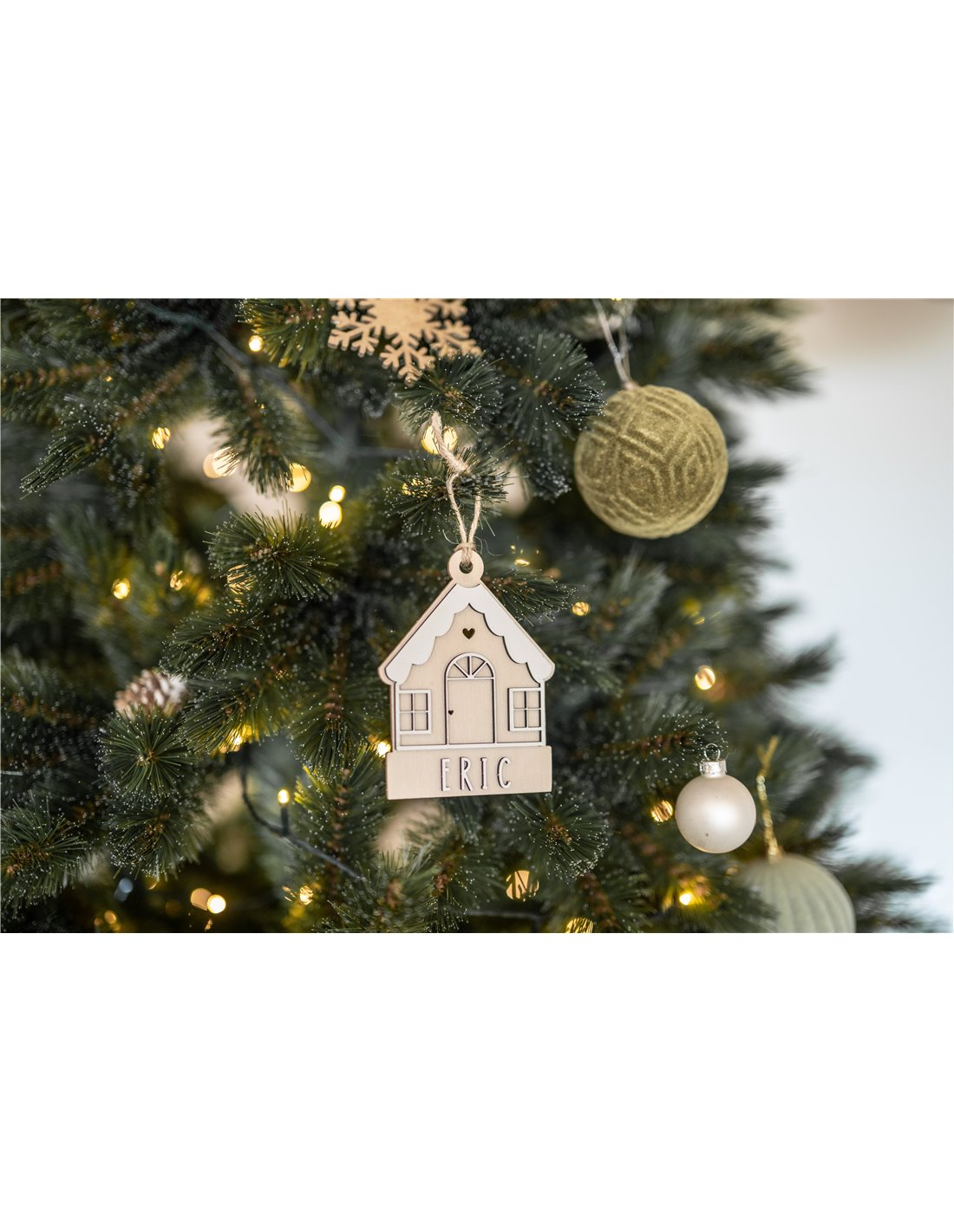 Christmas Decorations - Personalised Wooden House