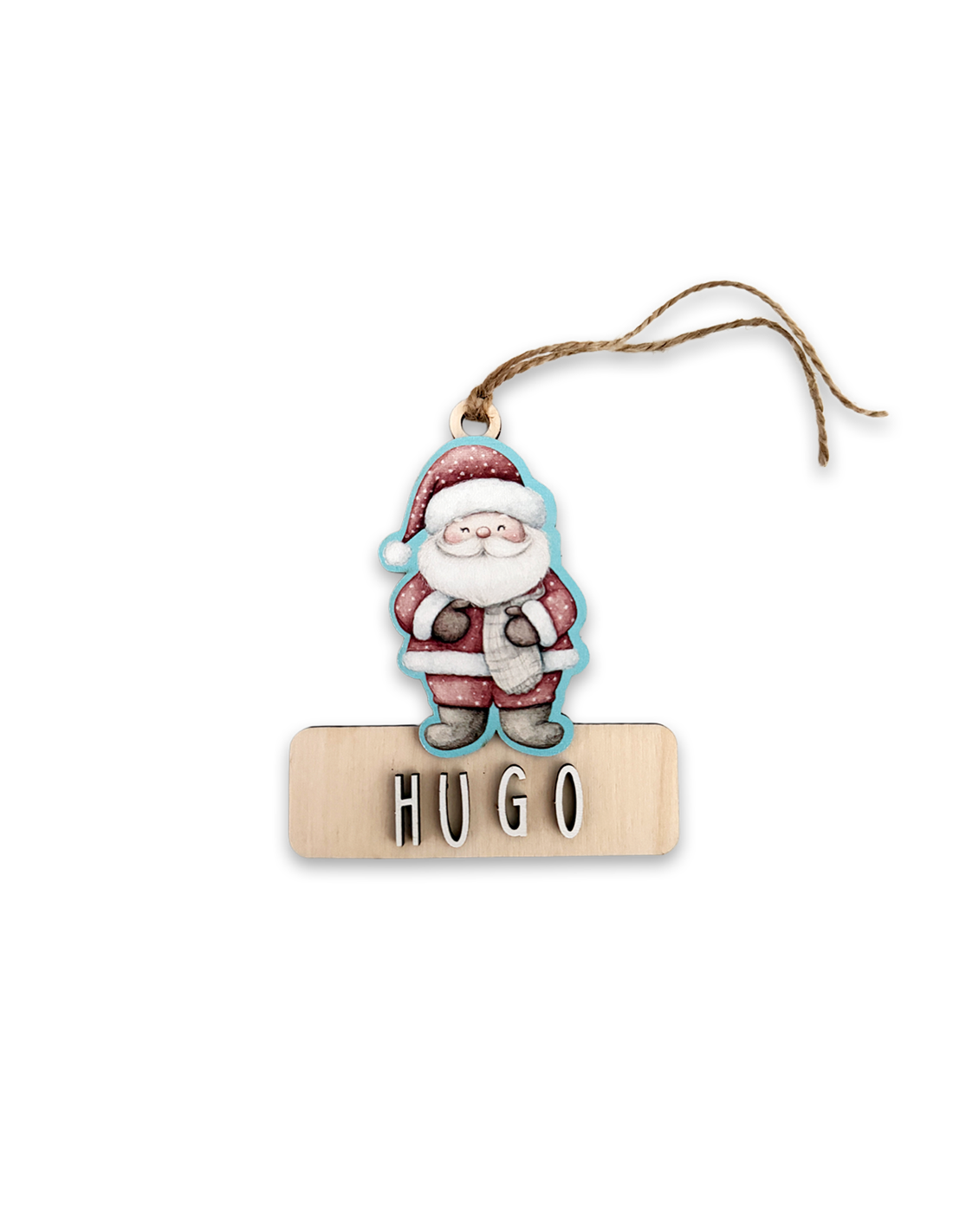 Christmas Decorations - Personalised Wooden Santa Claus