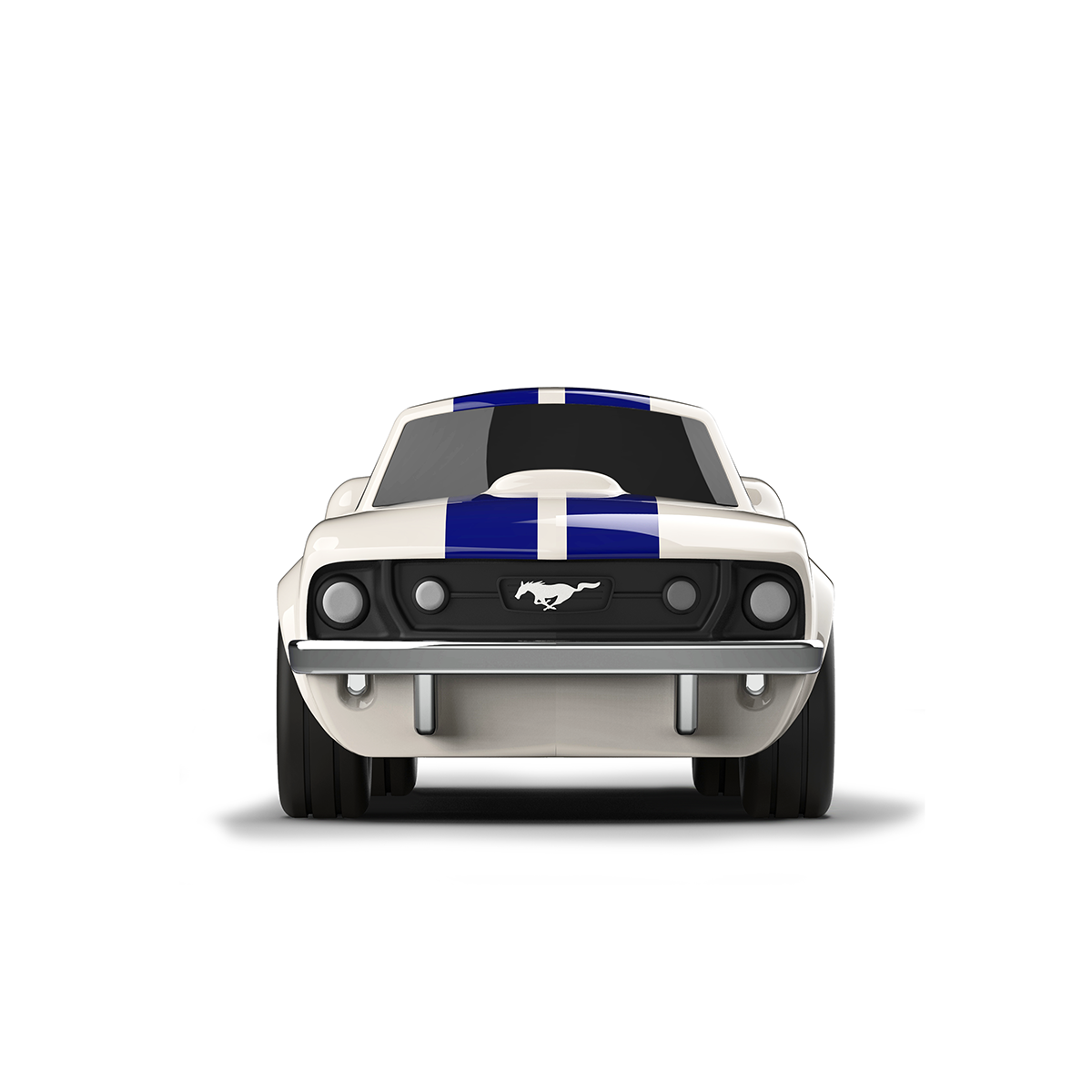 Kleines Spielzeugauto Ford Mustang Elfenbeinweiß