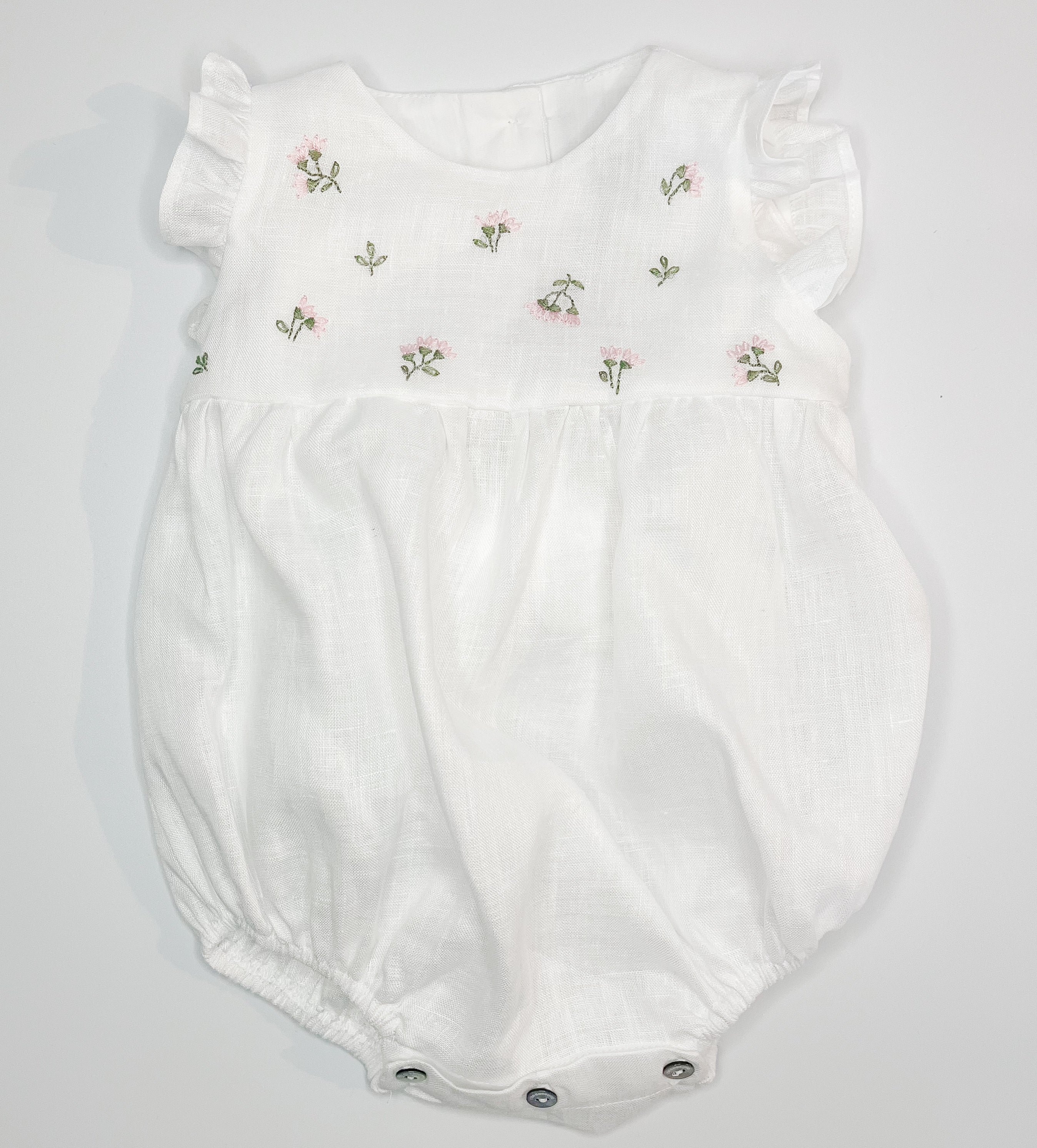 Strampler - Margot mit Blumenstickerei