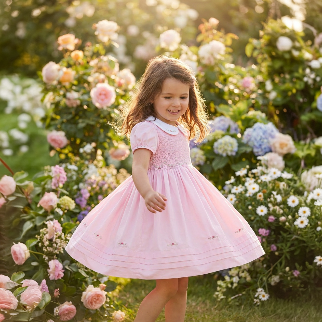 emily pink dress Emily Padded Ribbon Midaxi Dress (Pink)