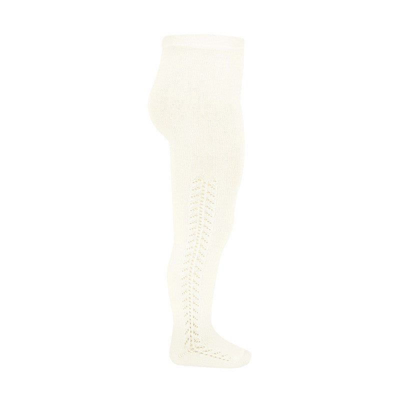 Tights - Warm Cotton Tights with Side Openwork