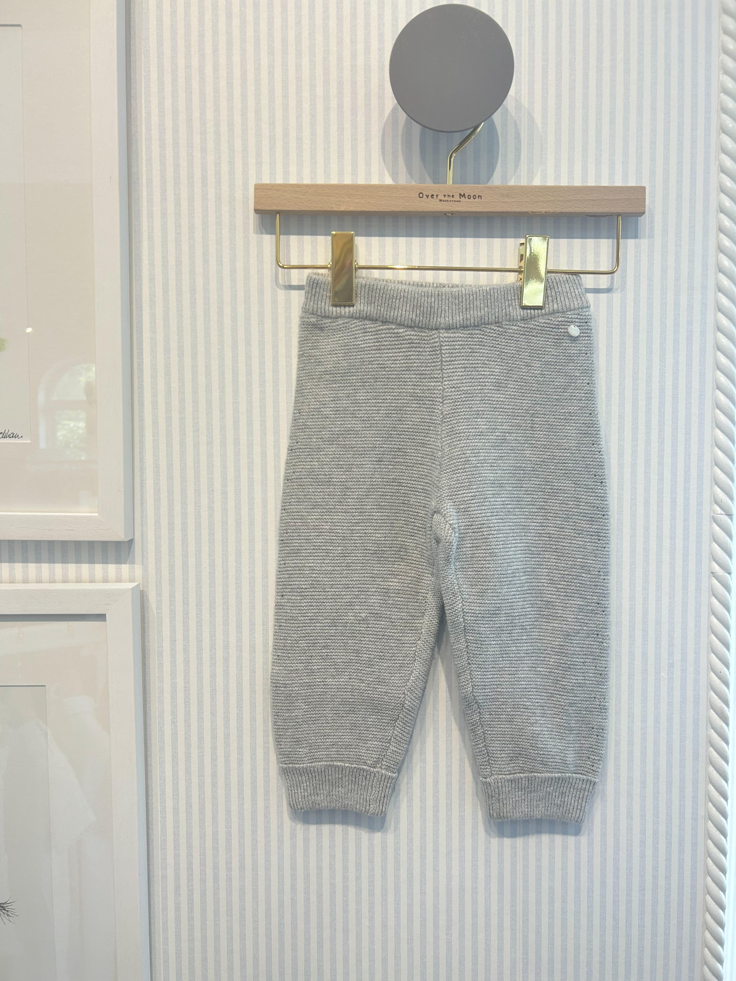 Trousers - Grey Marl Knit - Tartine Et Chocolat