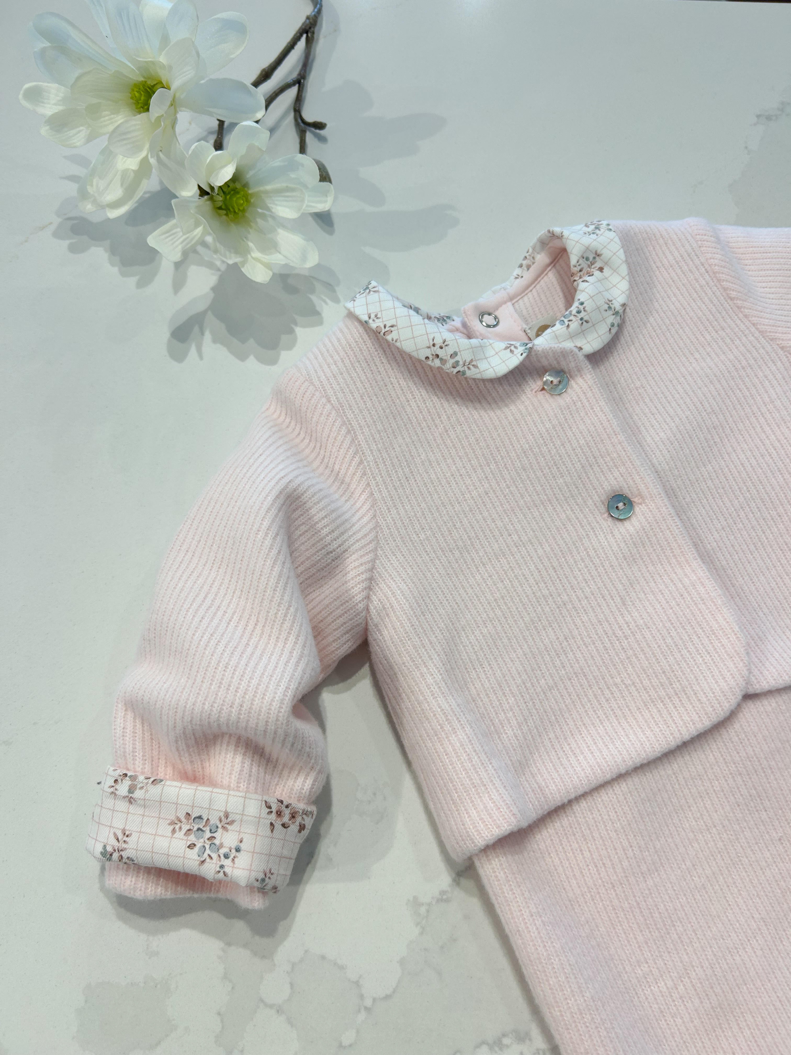 Babygrow - Ribbed Floral Set