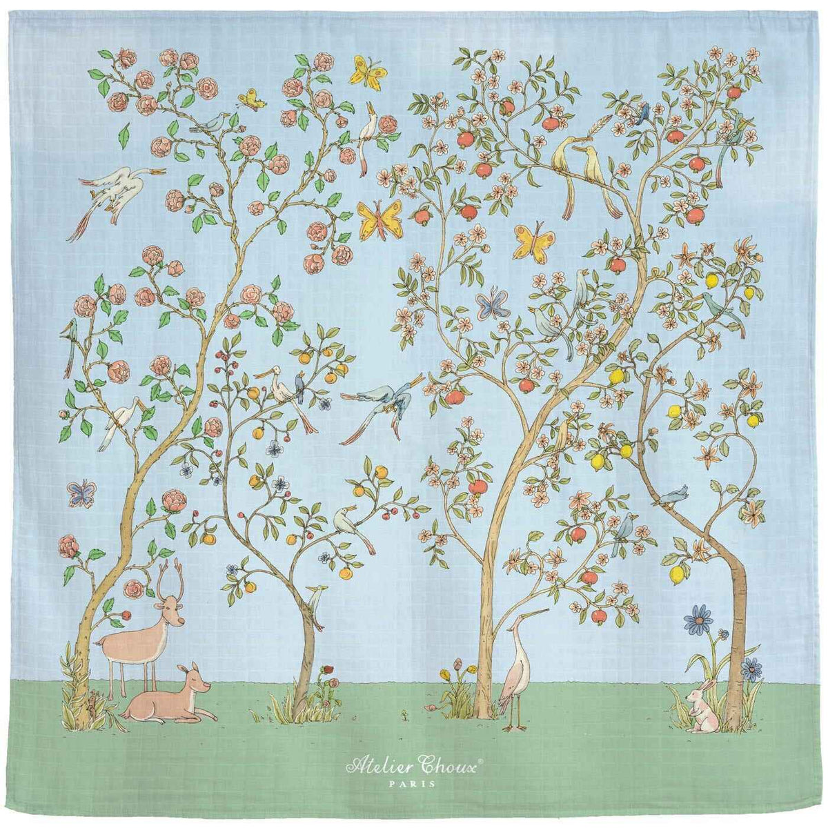 Muslin (Carrés) - In Bloom Blue - Over The Moon