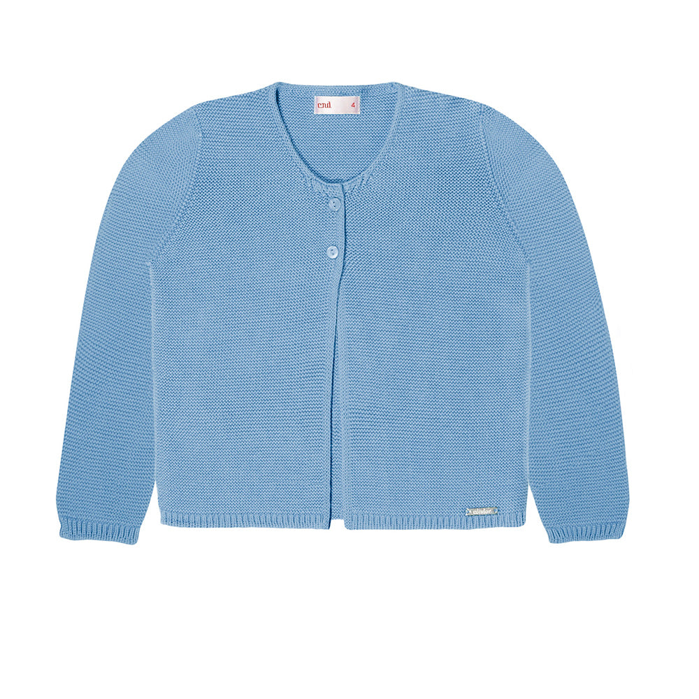 Long Garter Stitch Knitted Cardigan - Cóndor