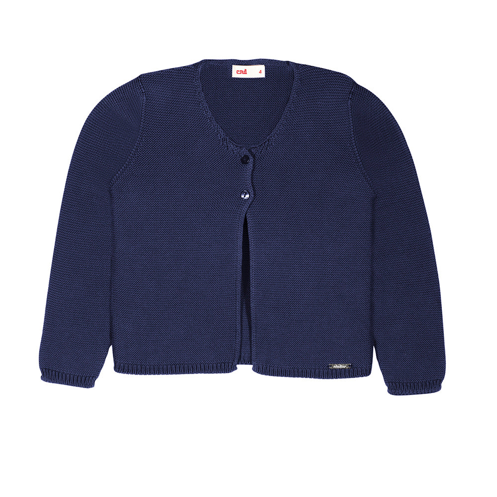 Long Garter Stitch Knitted Cardigan - Cóndor