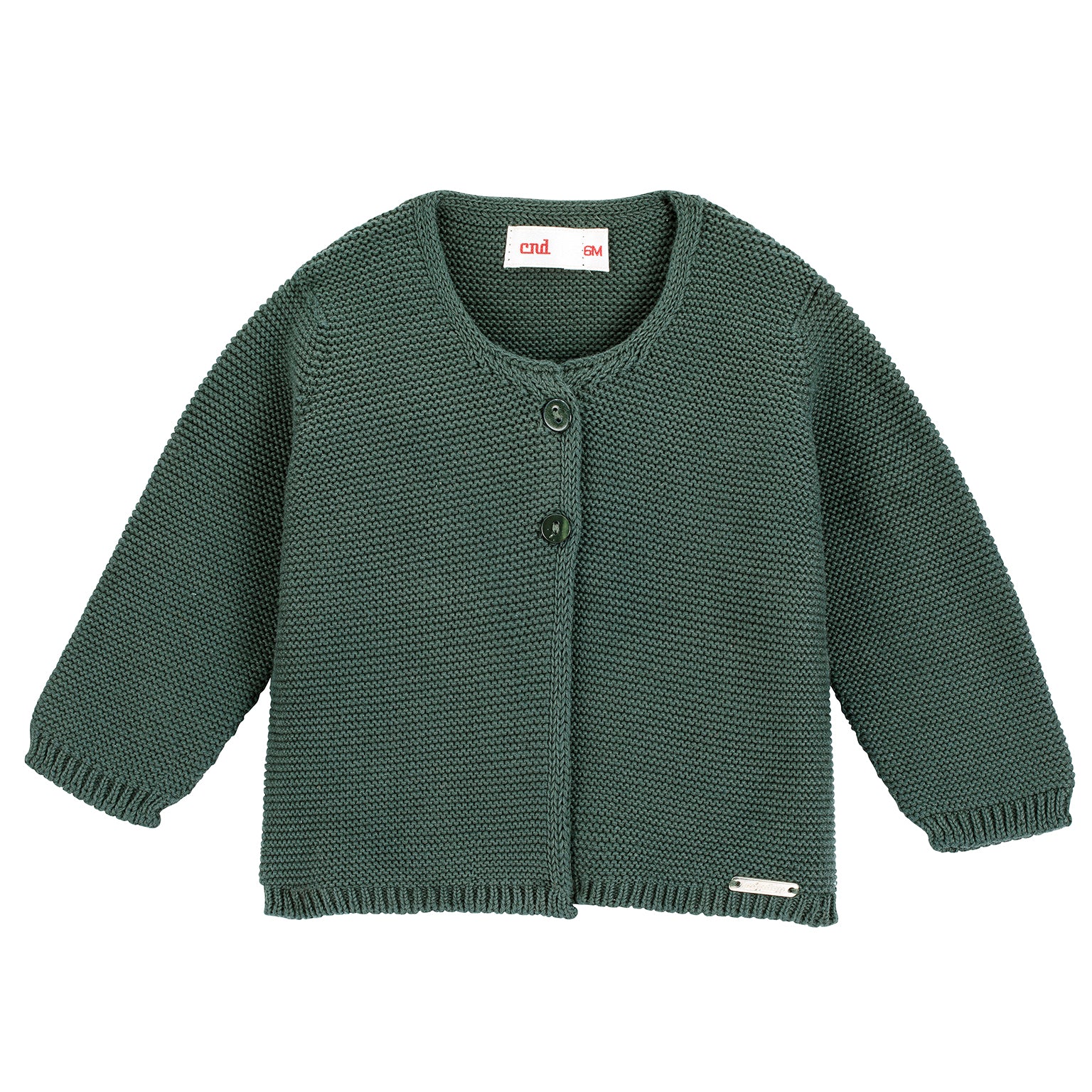 Long Garter Stitch Knitted Cardigan - Cóndor
