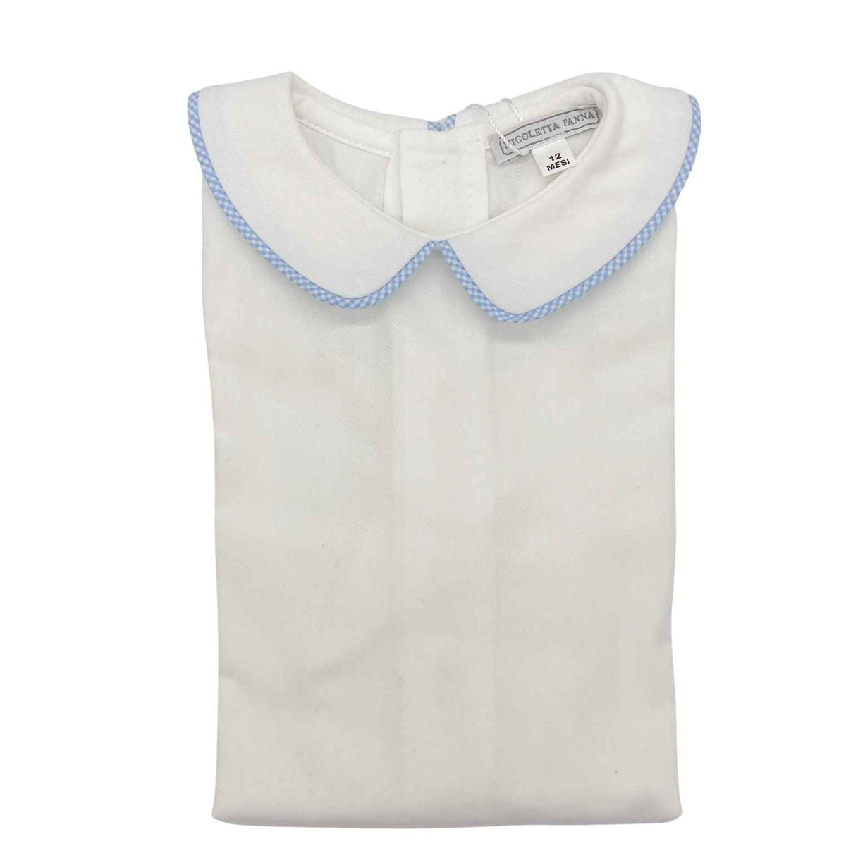 White Cotton Body with Trimmed Collar - Hugo - Over The Moon