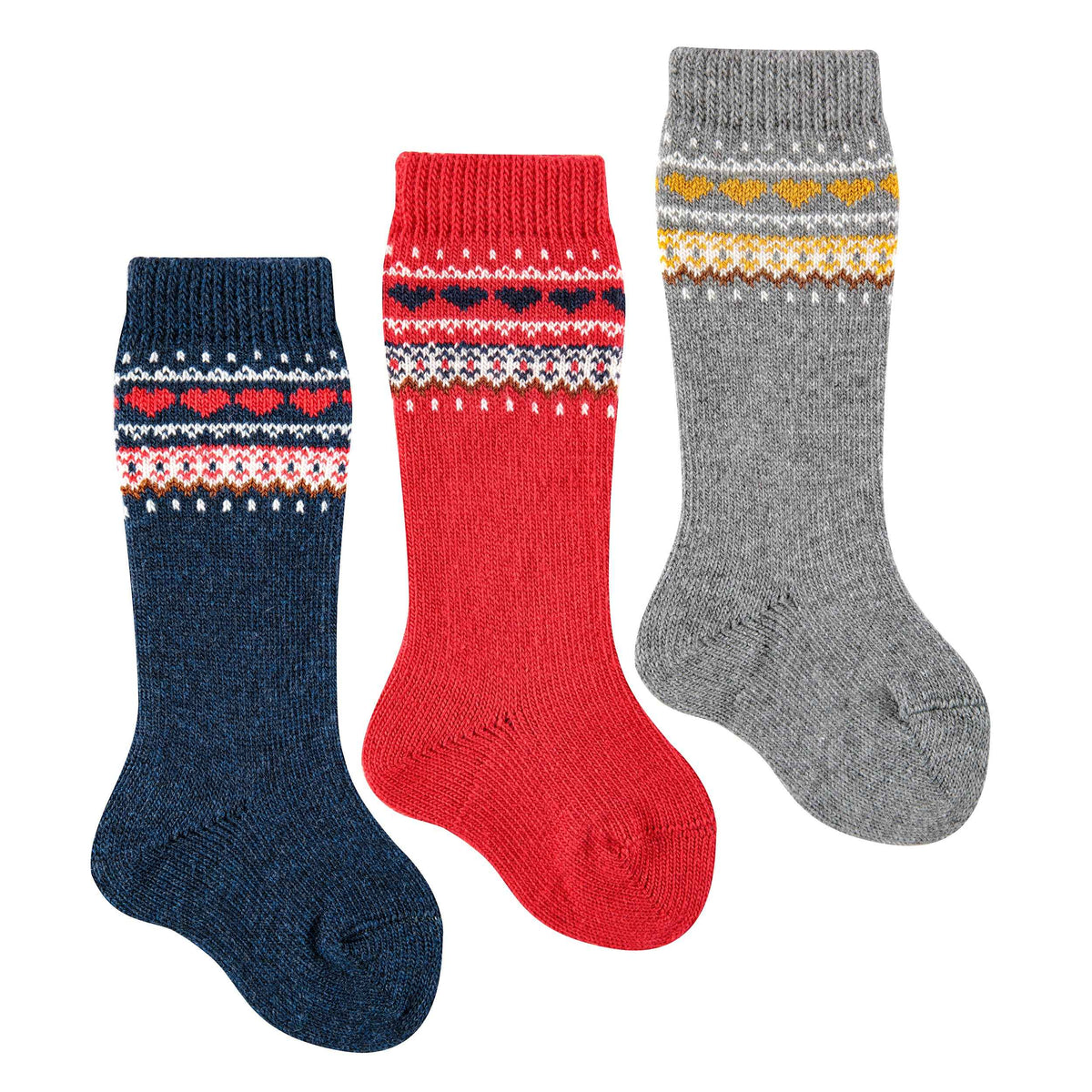 Nordic Border Knee Socks - Over The Moon
