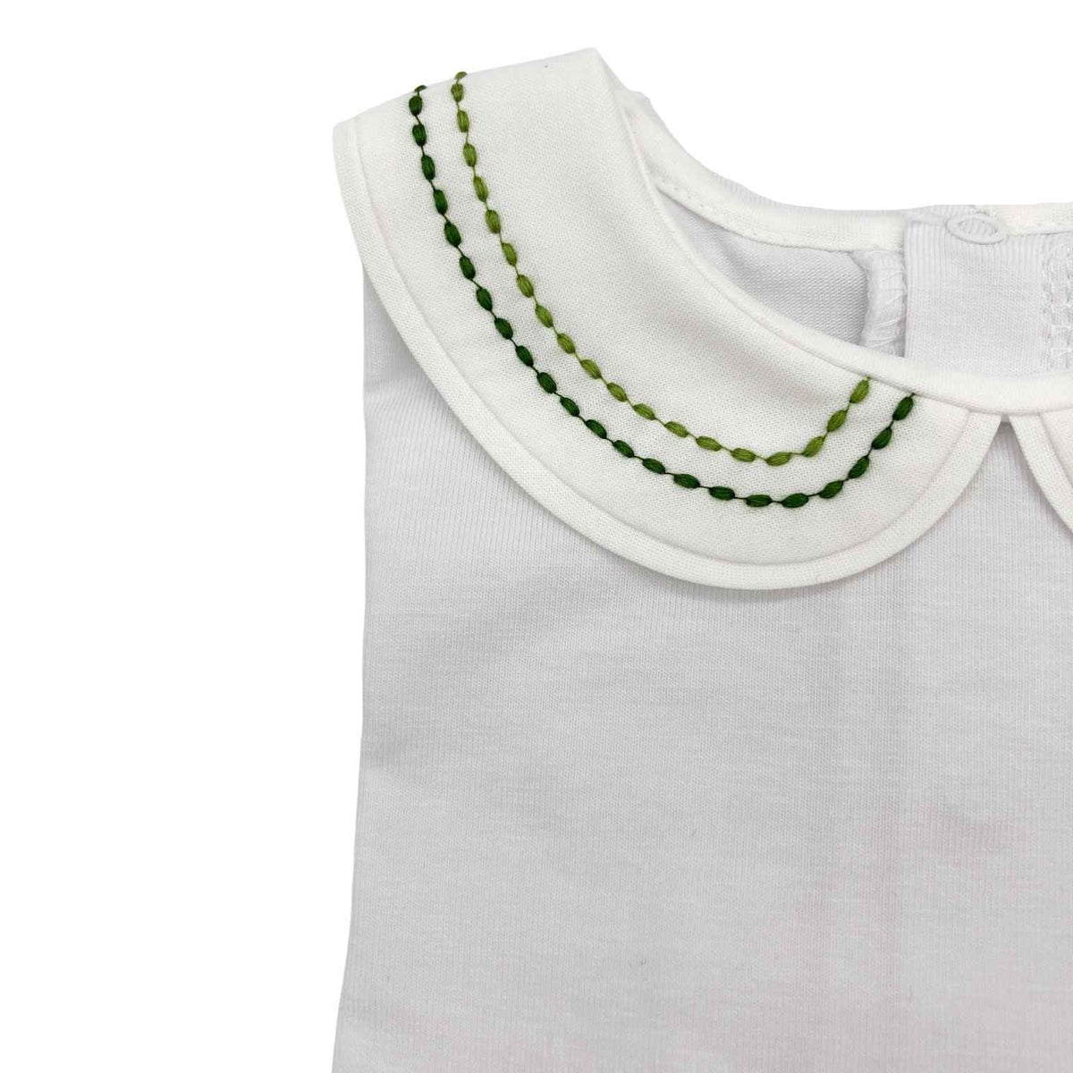 White Cotton Body with Embroidered Collar - Sam - Over The Moon