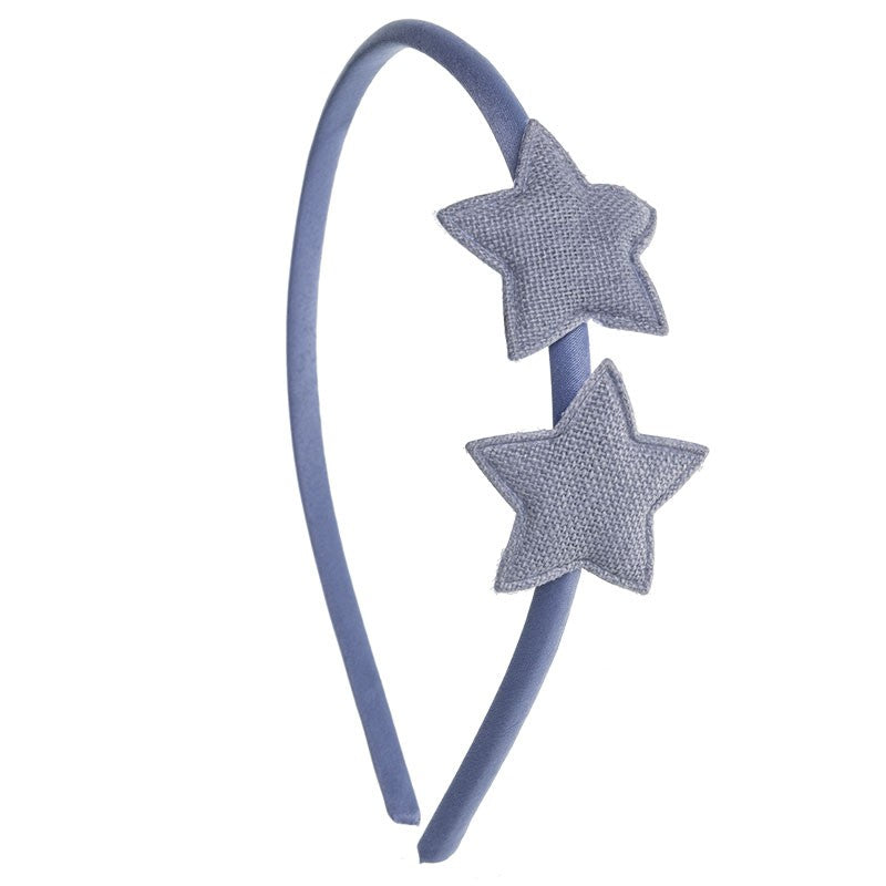 Hairband With 2 Stars Linen Stars - Siena