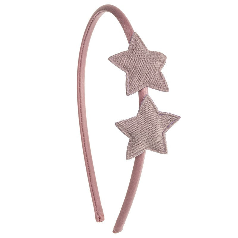 Hairband With 2 Stars Linen Stars - Siena