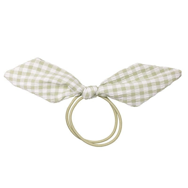 Vichy Knotted Scrunchie - Siena
