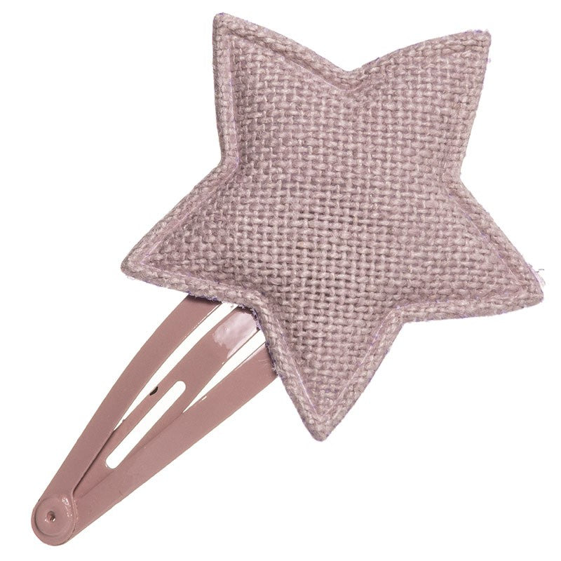 Mini Linen Star Clip - Siena