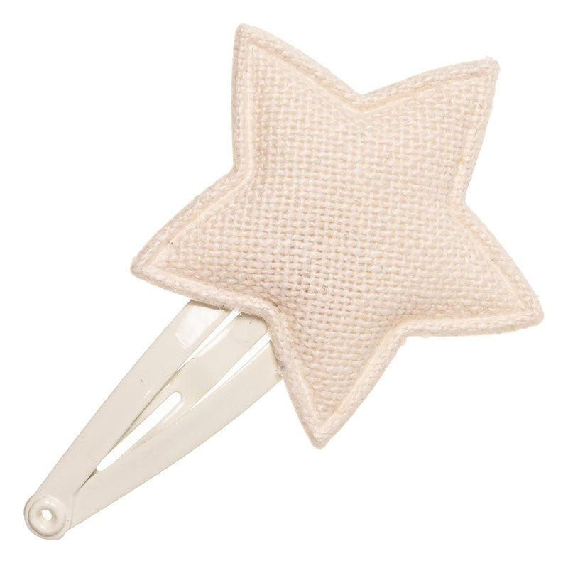 Mini Linen Star Clip - Siena