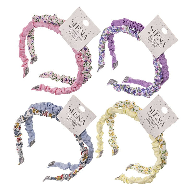 2-pack of Liberty and plain Scrunchie Hairbands - Siena