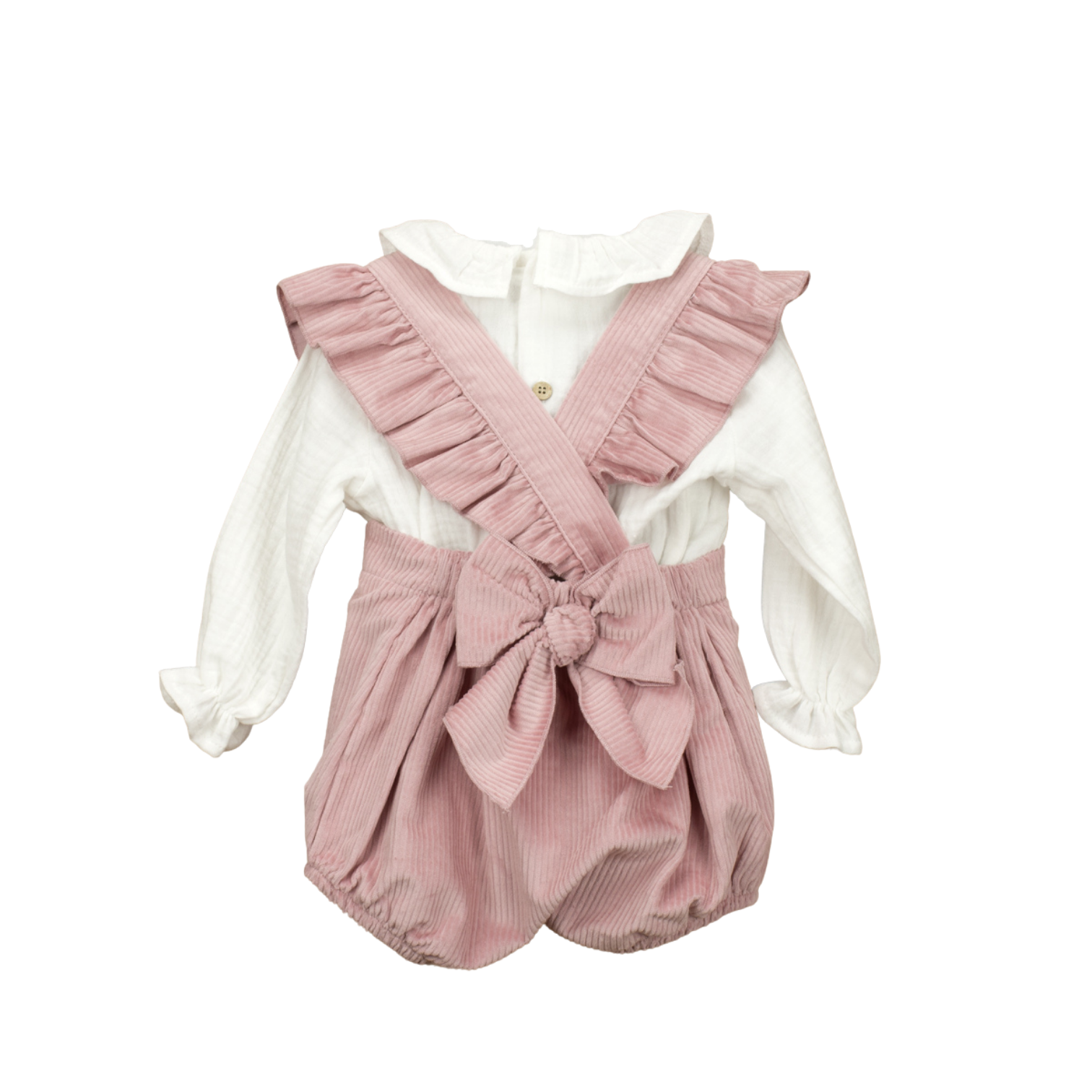 Pink Corduroy Romper - Babidu
