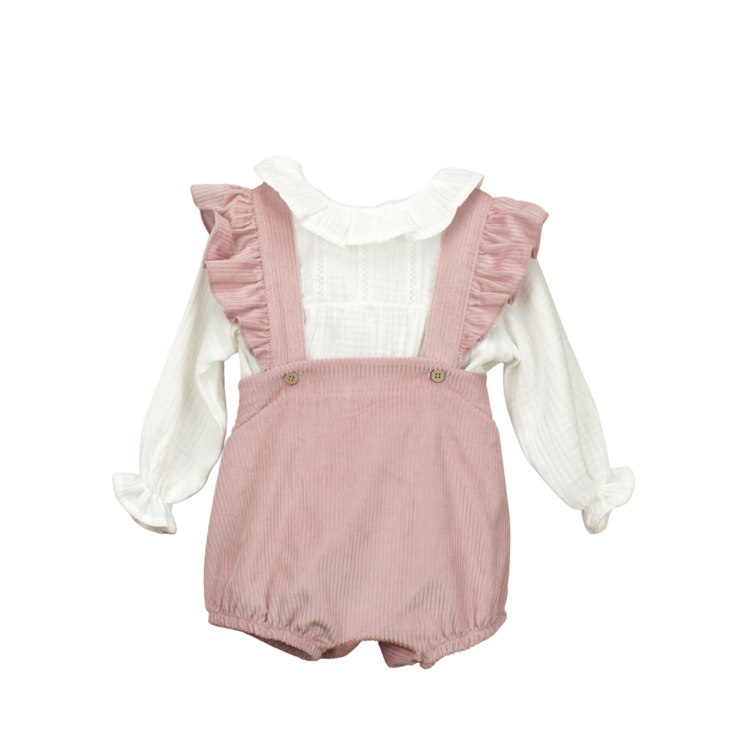 Pink Corduroy Romper - Babidu