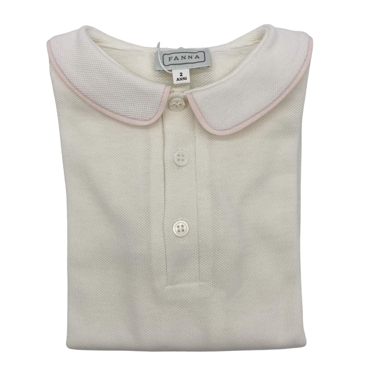 White Cotton Shirt with Embroidered Collar - Daphne - Over The Moon