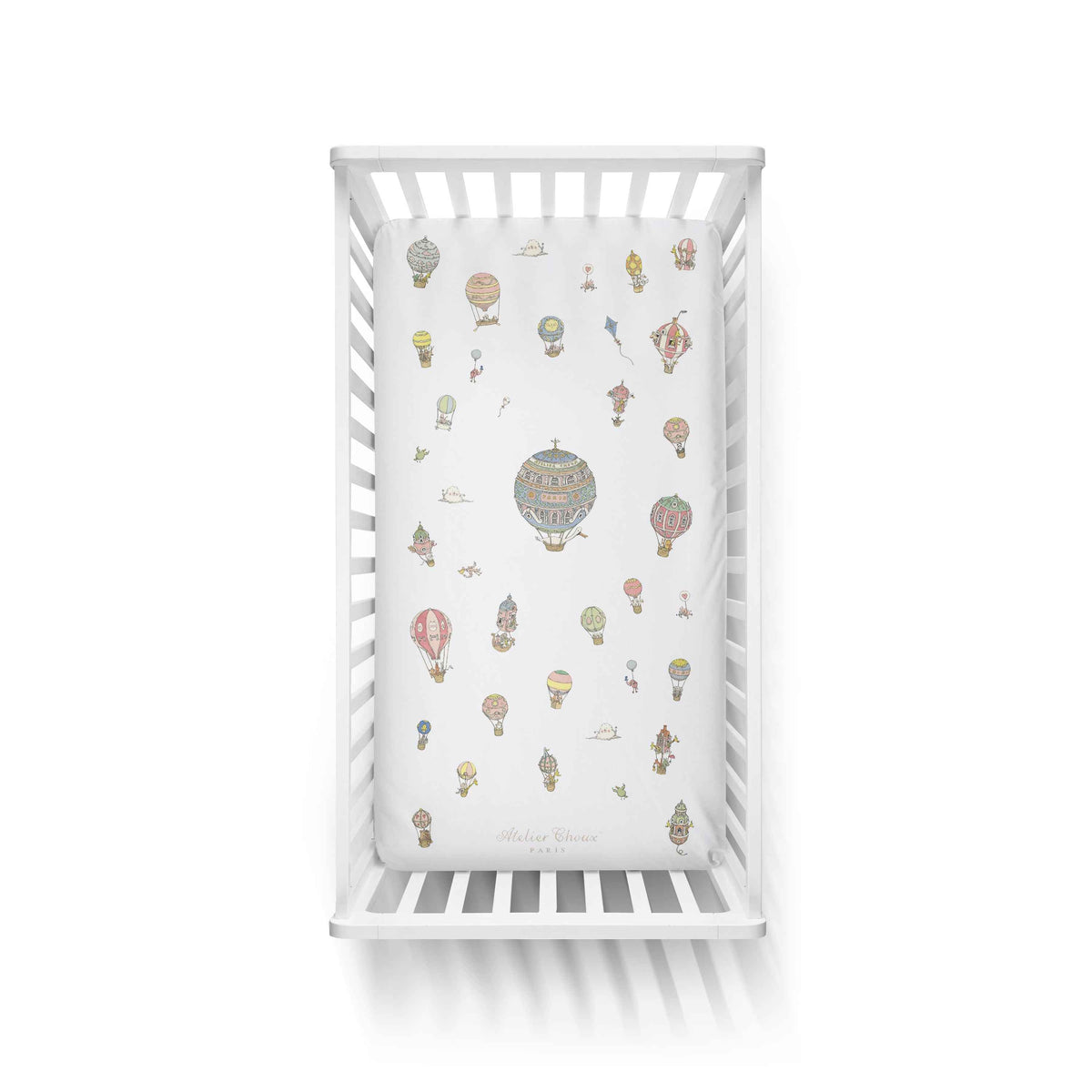 Fitted Sheet - Hot Air Balloons - Over The Moon