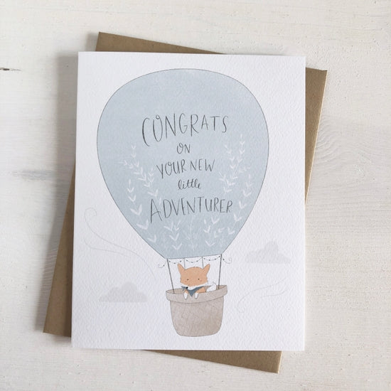 Greeting Card - Congrats on your New Little Adventure - Over The Moon