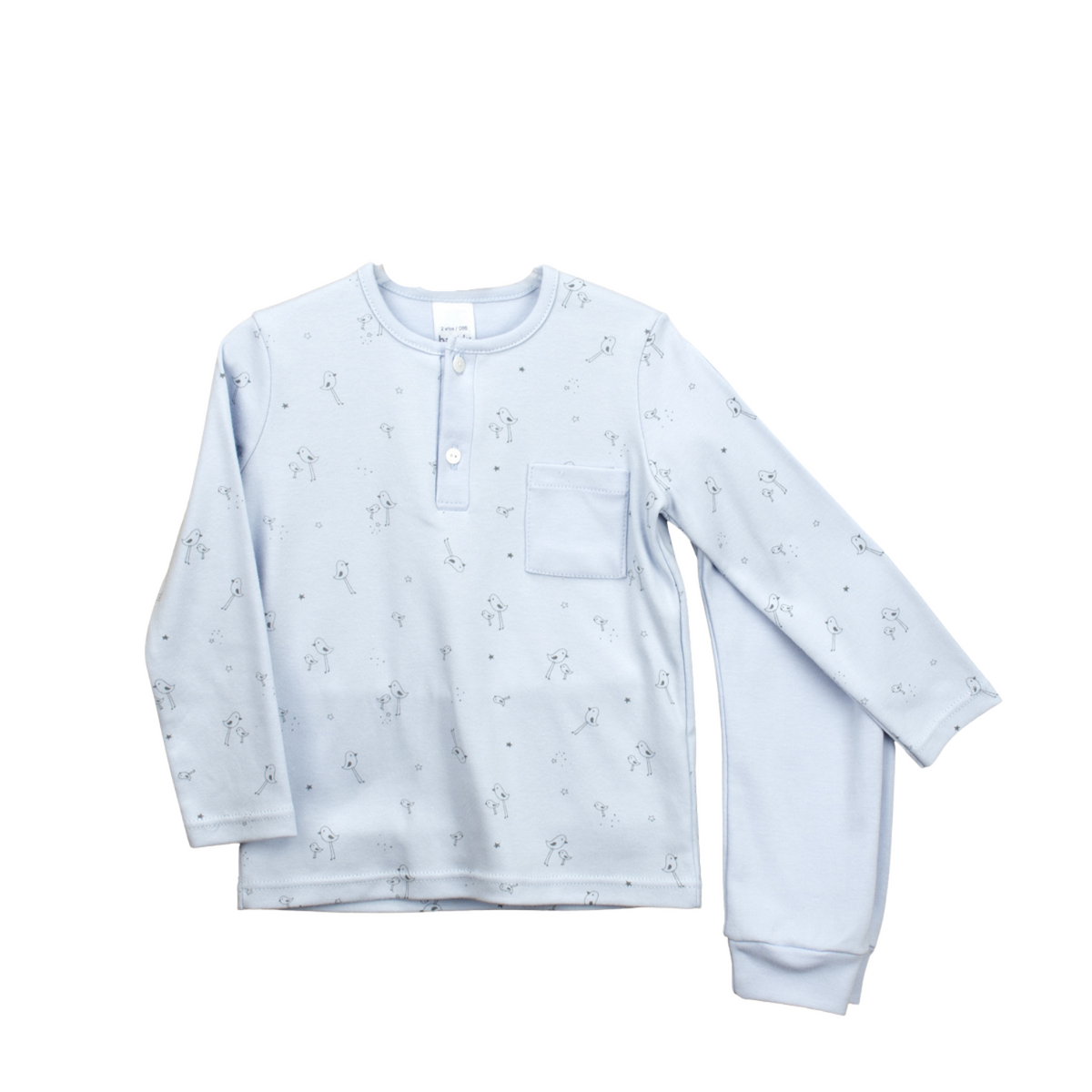 Blue Cotton Long Pyjamas - Over The Moon