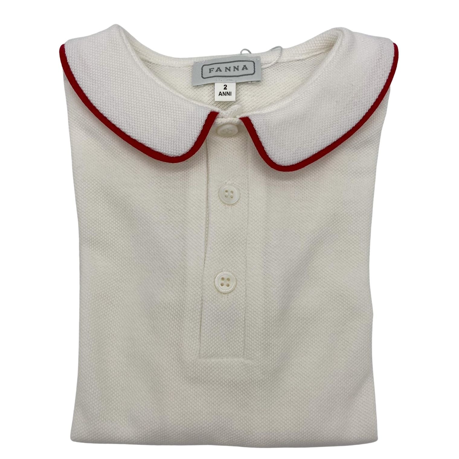 White Cotton Shirt with Trimmed Collar - Enzo - Over The Moon