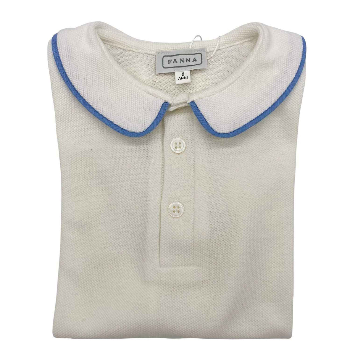 White Cotton Shirt with Trimmed Collar - Enzo - Over The Moon