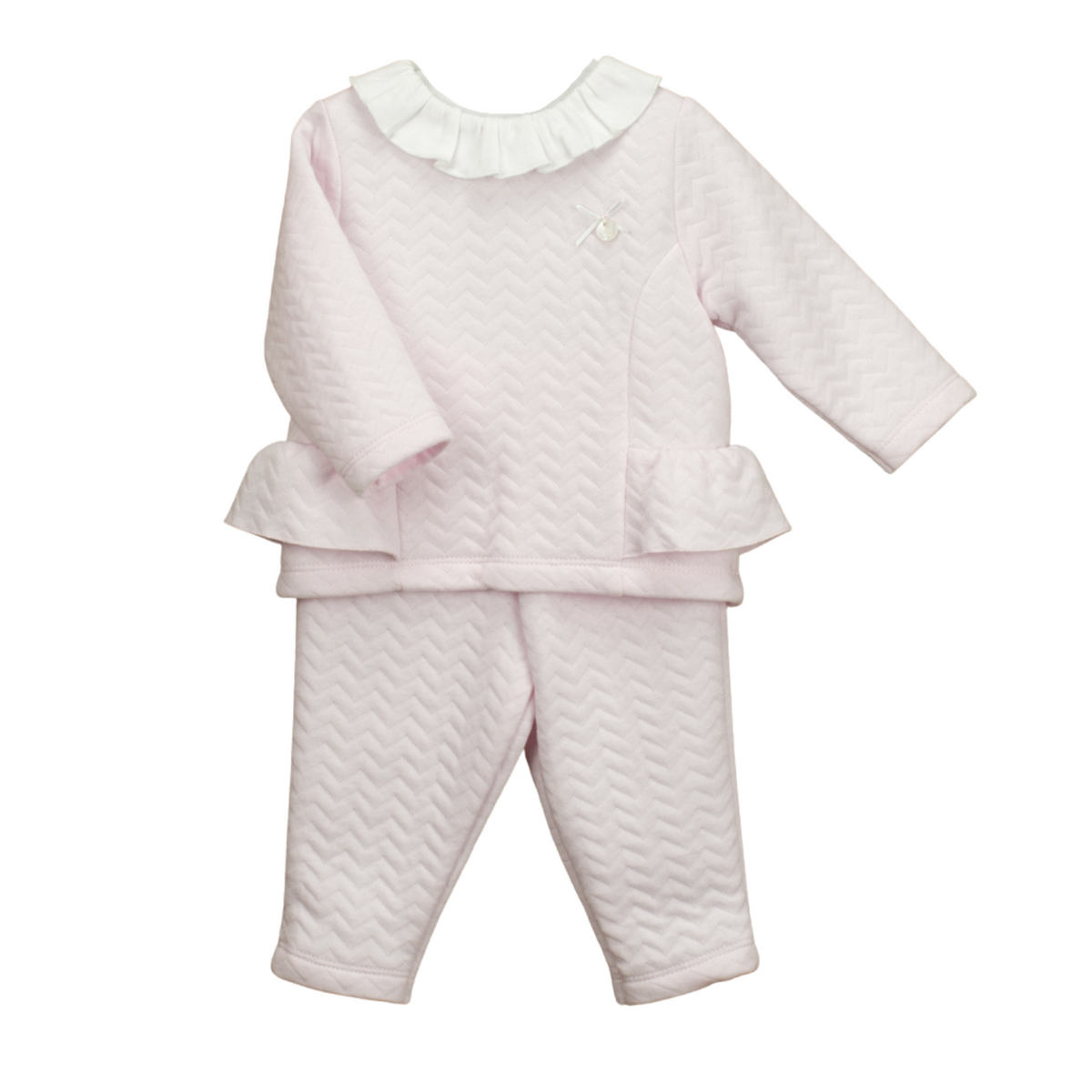 2 Piece Pink Set with Zig-Zag Print - Over The Moon