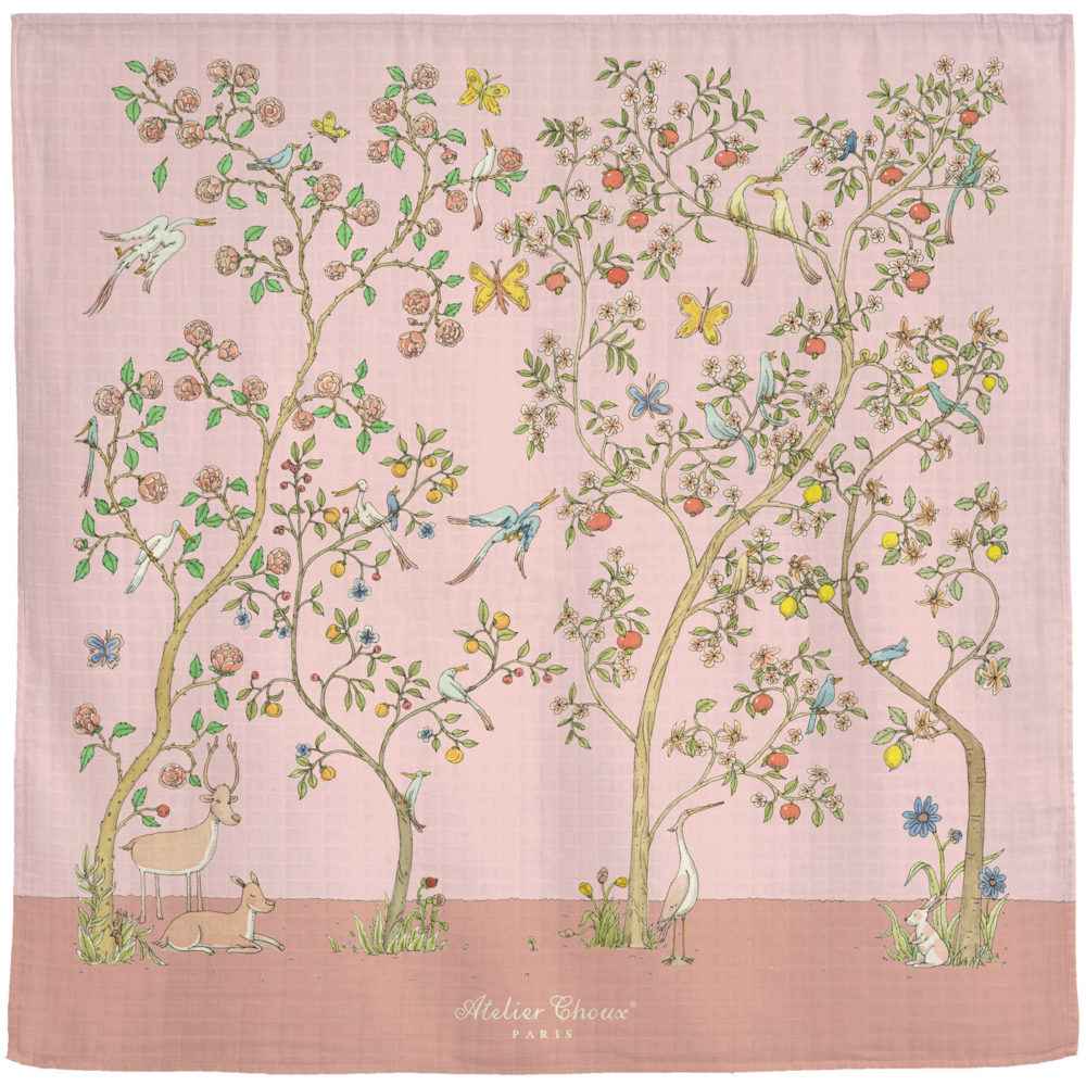 Muslin (Carrés) - In Bloom Pink - Over The Moon