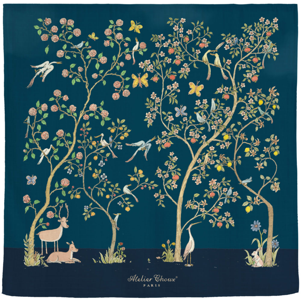 Muslin (Carrés) - In Bloom Blue