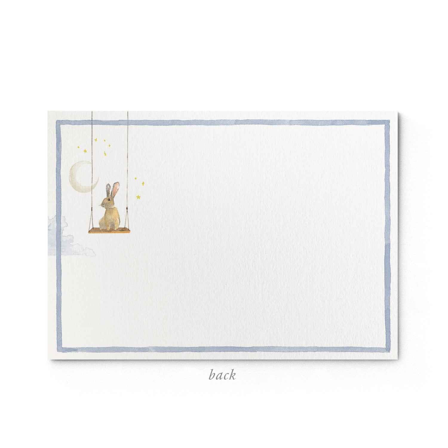 Hot Air Balloons - Blue - Notecard - Over The Moon