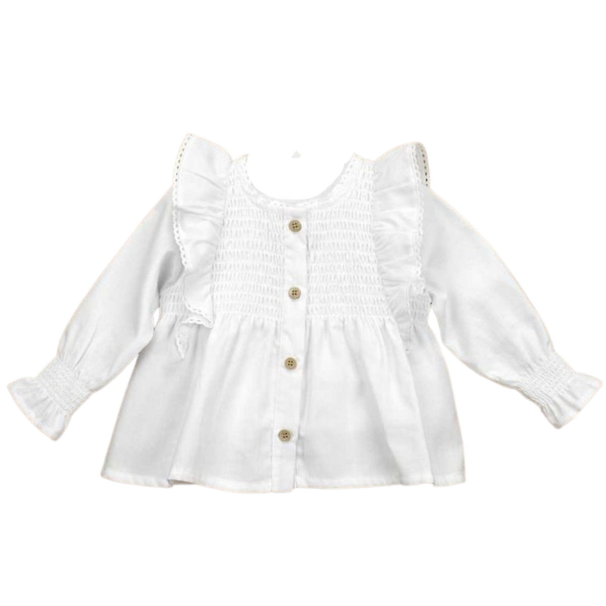 Blouse with Frilly Shoulders - Over The Moon