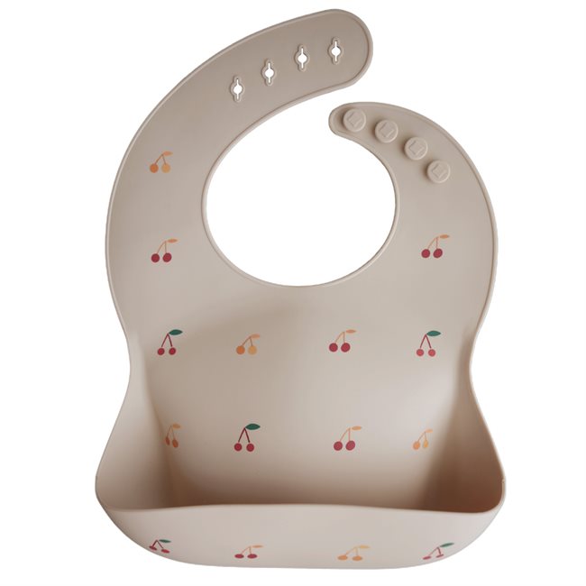 Silicone Bib - Cherries - Mushie