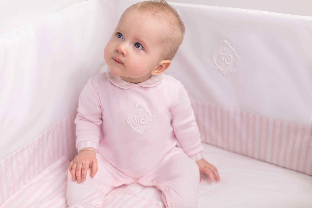 Pale Pink Garda - Crib Bumper - Over The Moon