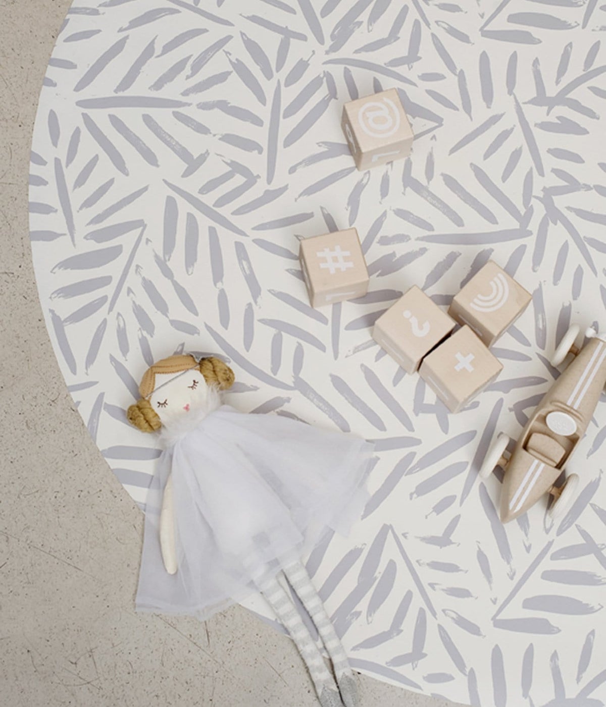Splat Mat - Sandy Lines - Stone - Toddlekind