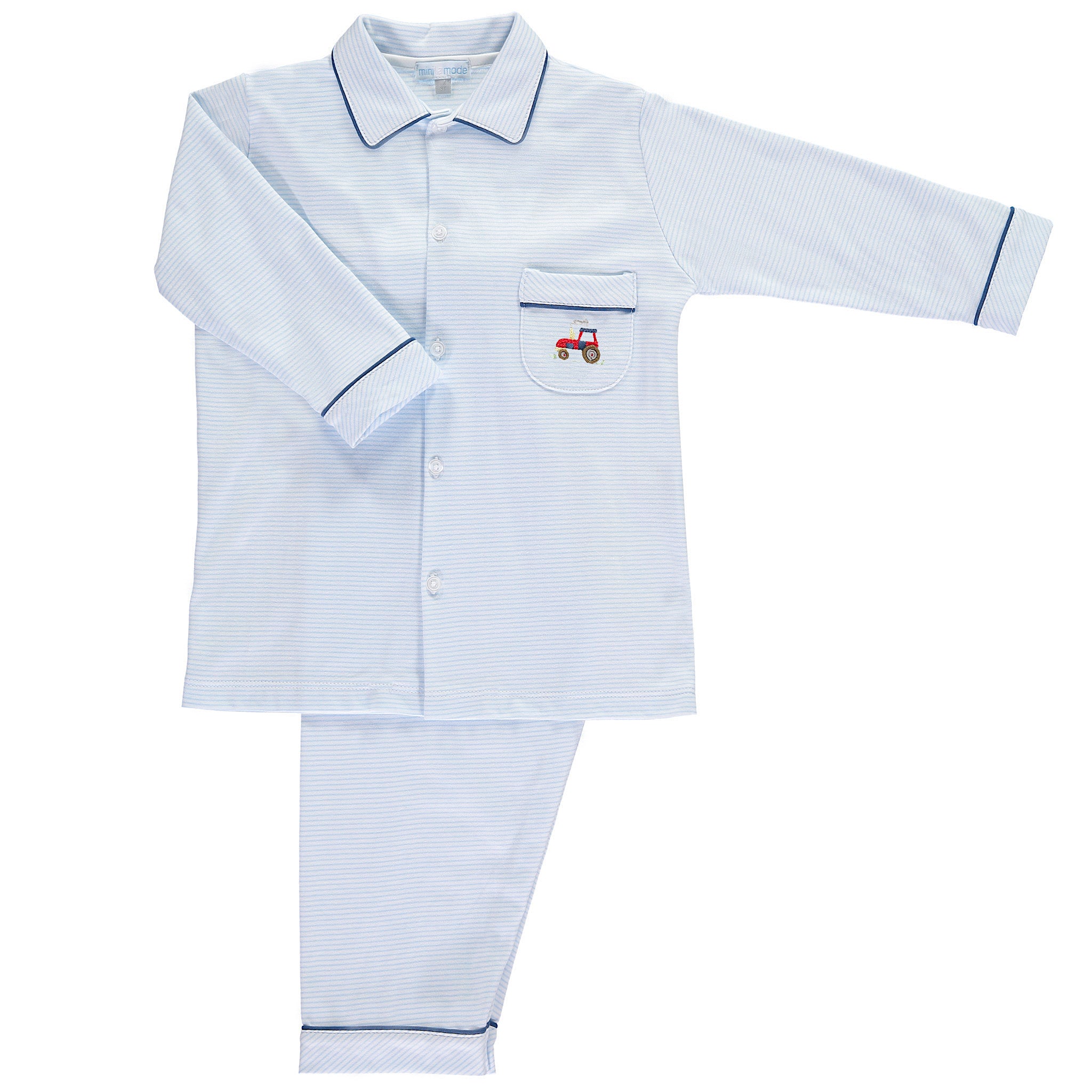 Tractor Pyjamas With Collar - Mini la Mode