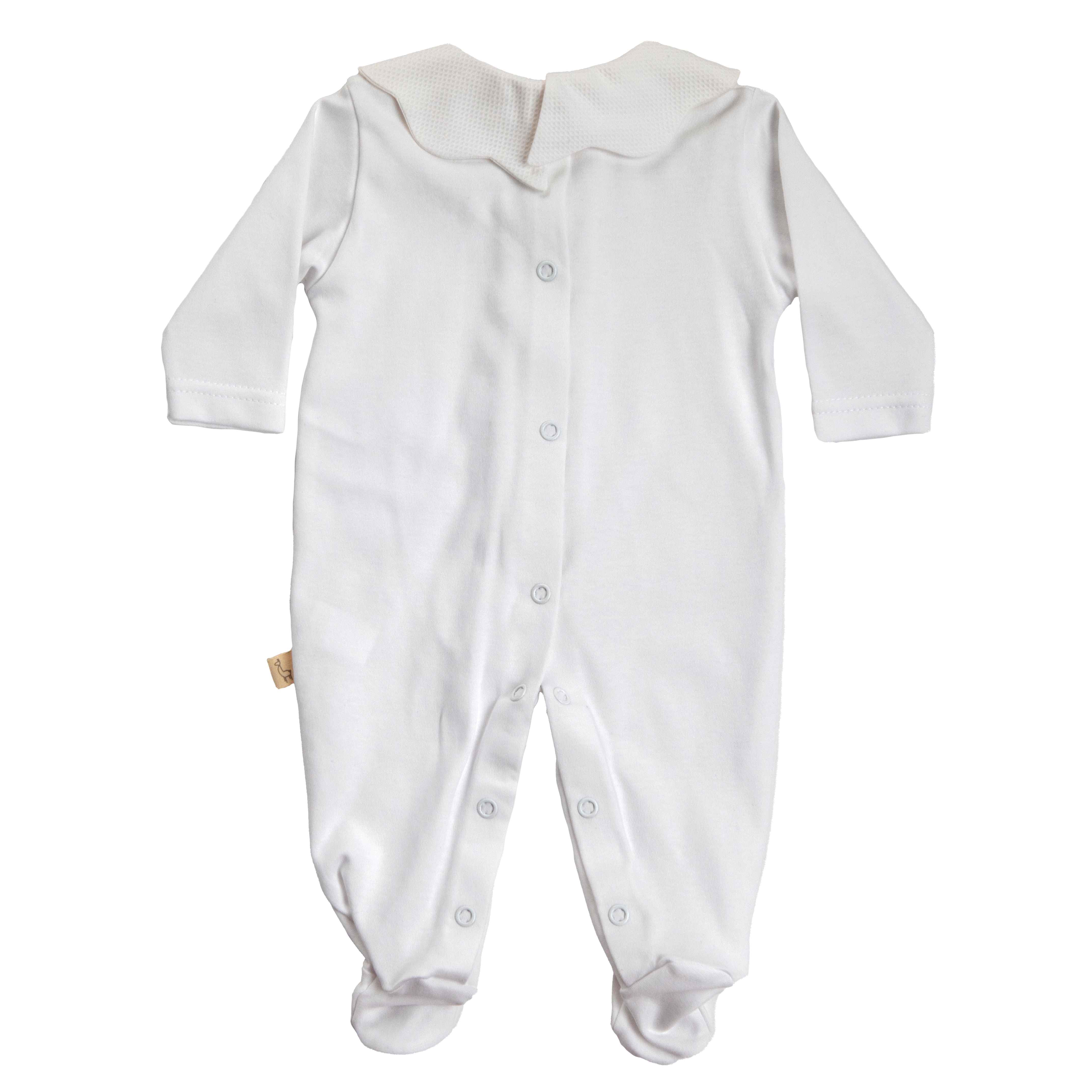 Babygrow - Scalloped Collar White - Baby Gi