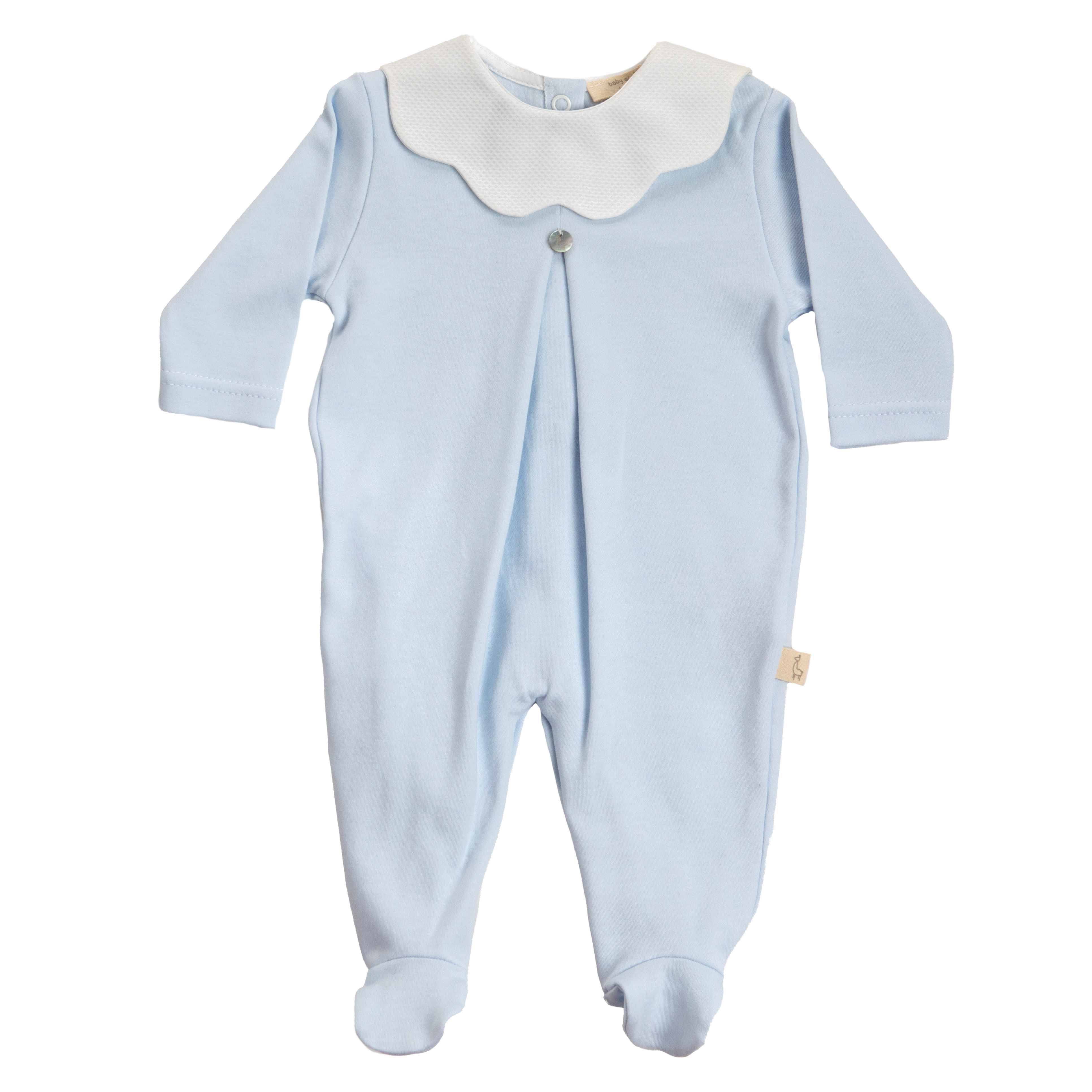 Babygrow - Scalloped Collar Blue - Baby Gi
