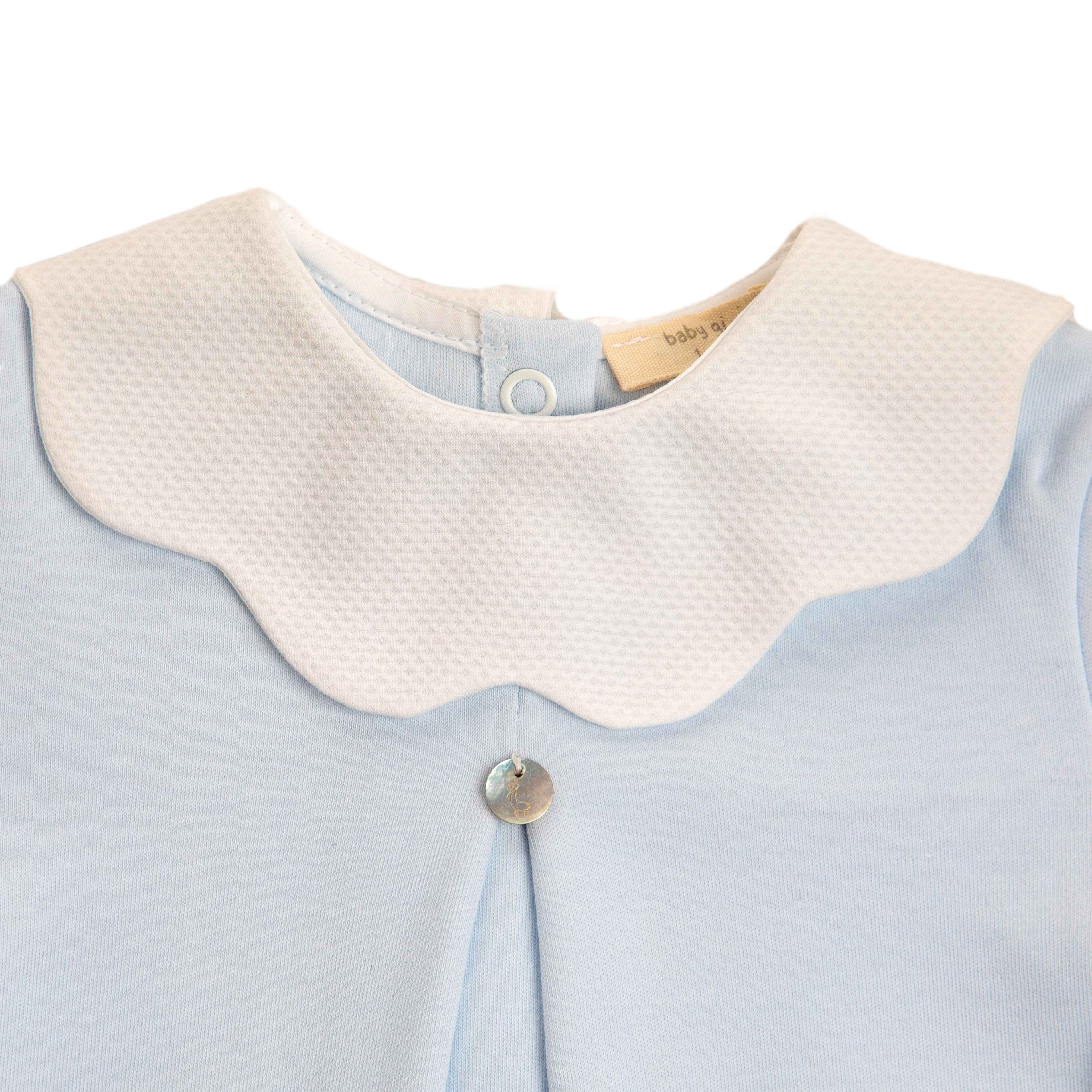 Babygrow - Scalloped Collar Blue - Baby Gi