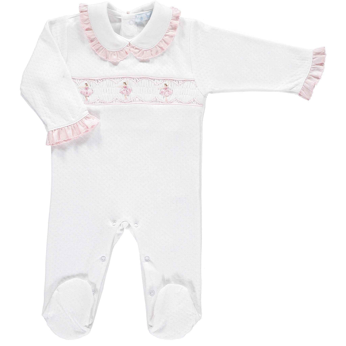 Ballerina Smocked Babygrow - Over The Moon