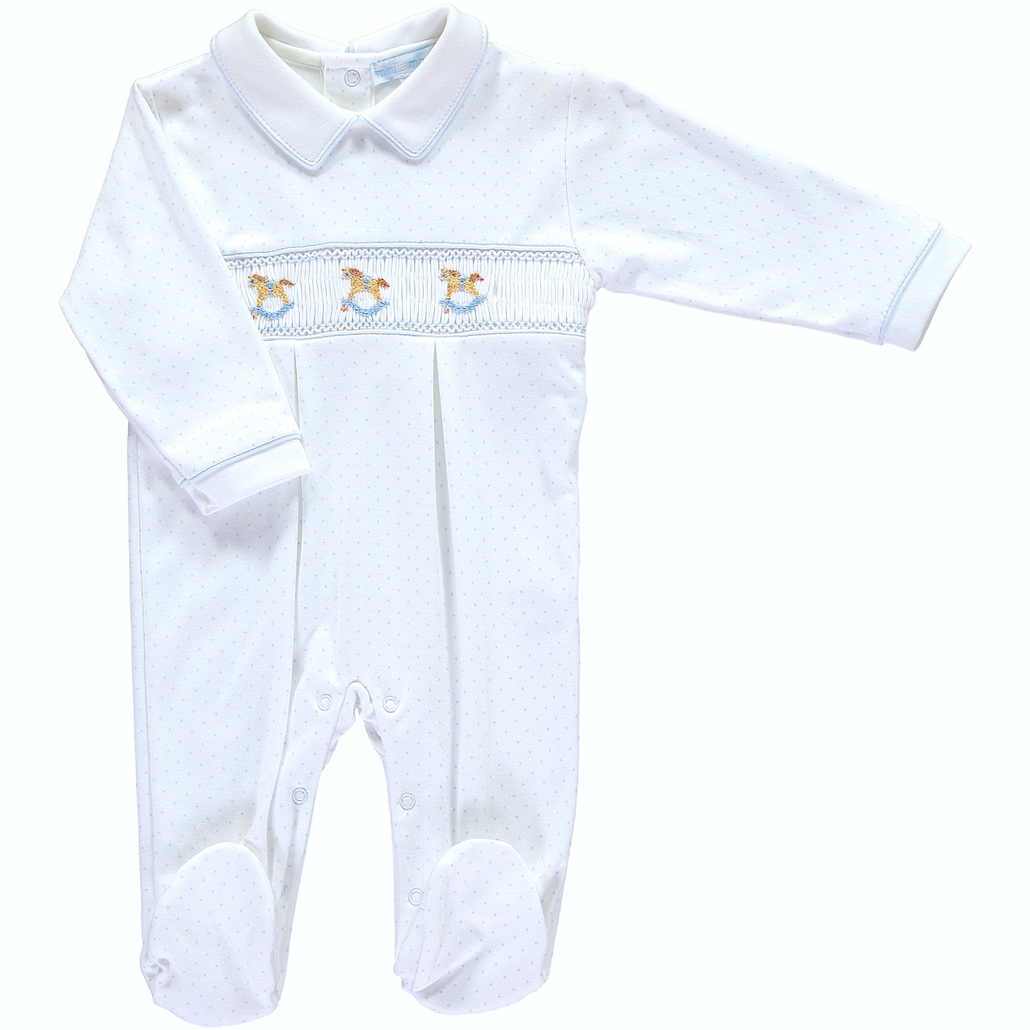 Rocking Horse Smocked Footsie - Mini la Mode