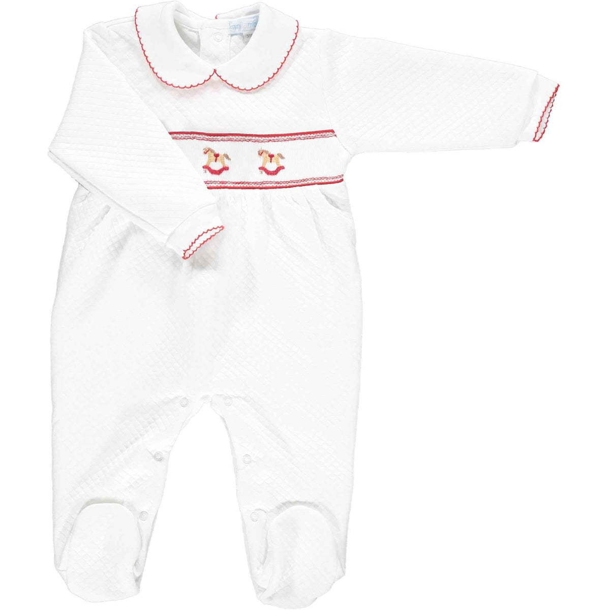 Girls Rocking Horse Quilted Babygrow - Over The Moon