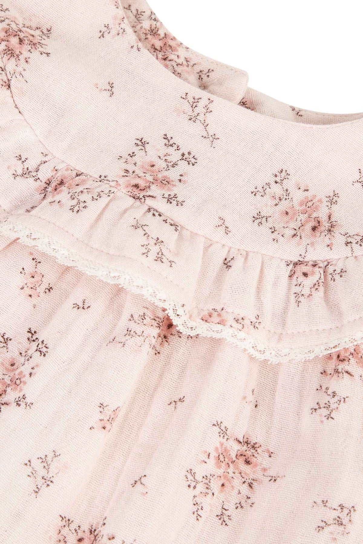 Blouse - Pale pink with floral print - Over The Moon