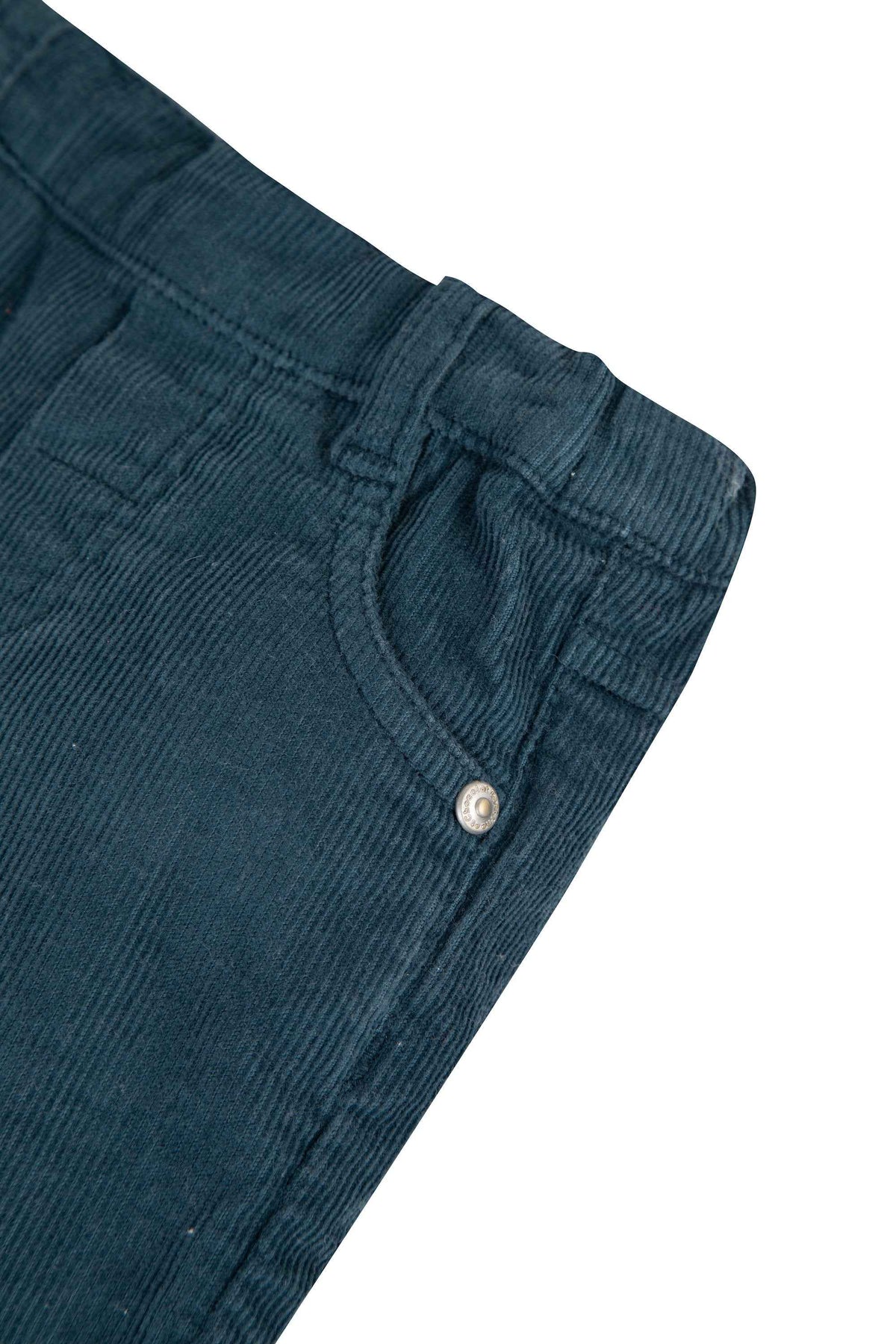 Trousers - Ice blue wide-ribbed corduroy - Over The Moon
