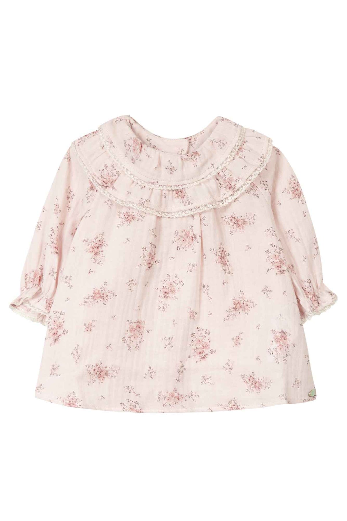 Dress - Pale pink with floral print - Over The Moon